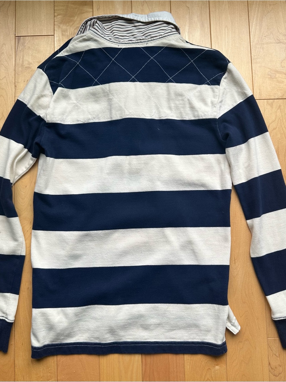Polo by Ralph Lauren Women’s Navy and White Striped Rugby Sweater - Picture 5 of 6